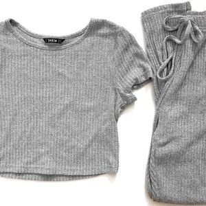 2 piece Grey Loungewear Set